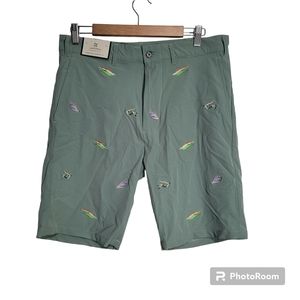 NWT Castaway Smith's Men's Shorts Fishing Flies Pattern size 33